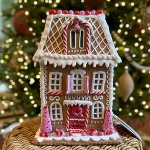 Gingerbread house glitter glam village Christmas Holiday